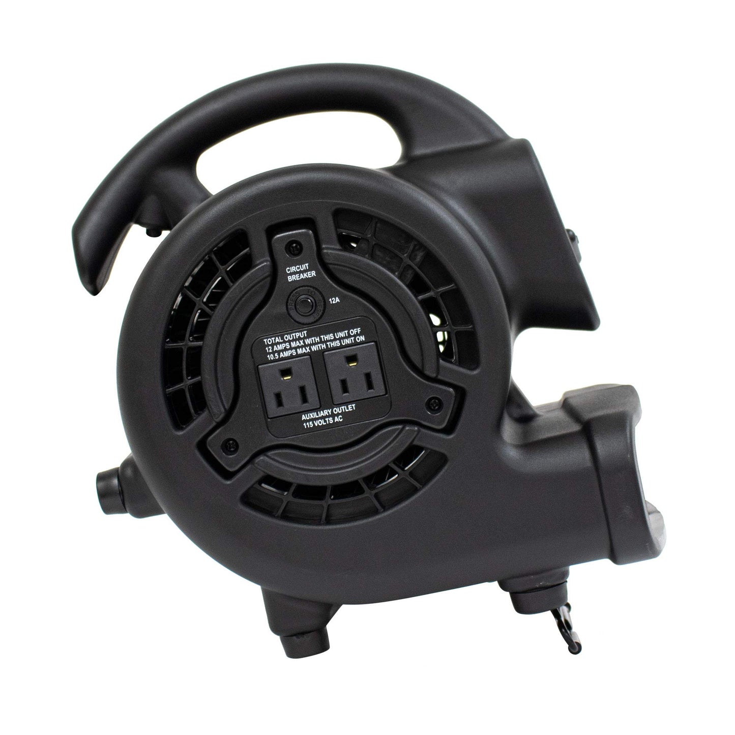 XPOWER P-80A Mini Mighty 138 W 600 CFM Centrifugal Air Mover, Carpet Dryer, Floor Fan, Blower, Stackable, Daisy Chain, for Water Damage Restoration