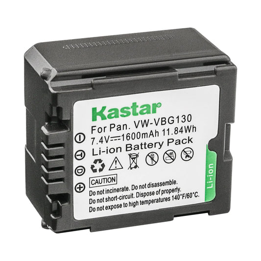 Kastar Battery Replacement for Panasonic VW-VBG070, VW-VBG130, VWVBG260 and SDR-H40, SDR-H80 Series, HDC-HS700, TM700, HS300, TM300, HS250, SD20