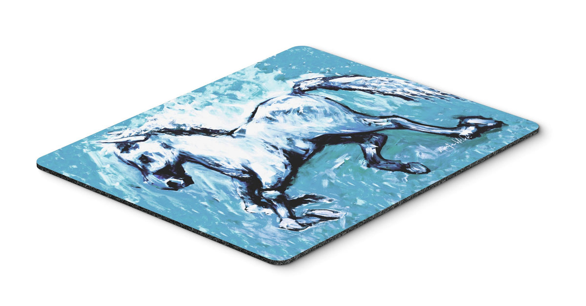 Caroline's Treasures MW1171MP Shadow The Horse in Blue Mouse Pad, Hot Pad or Trivet, Large, Multicolor