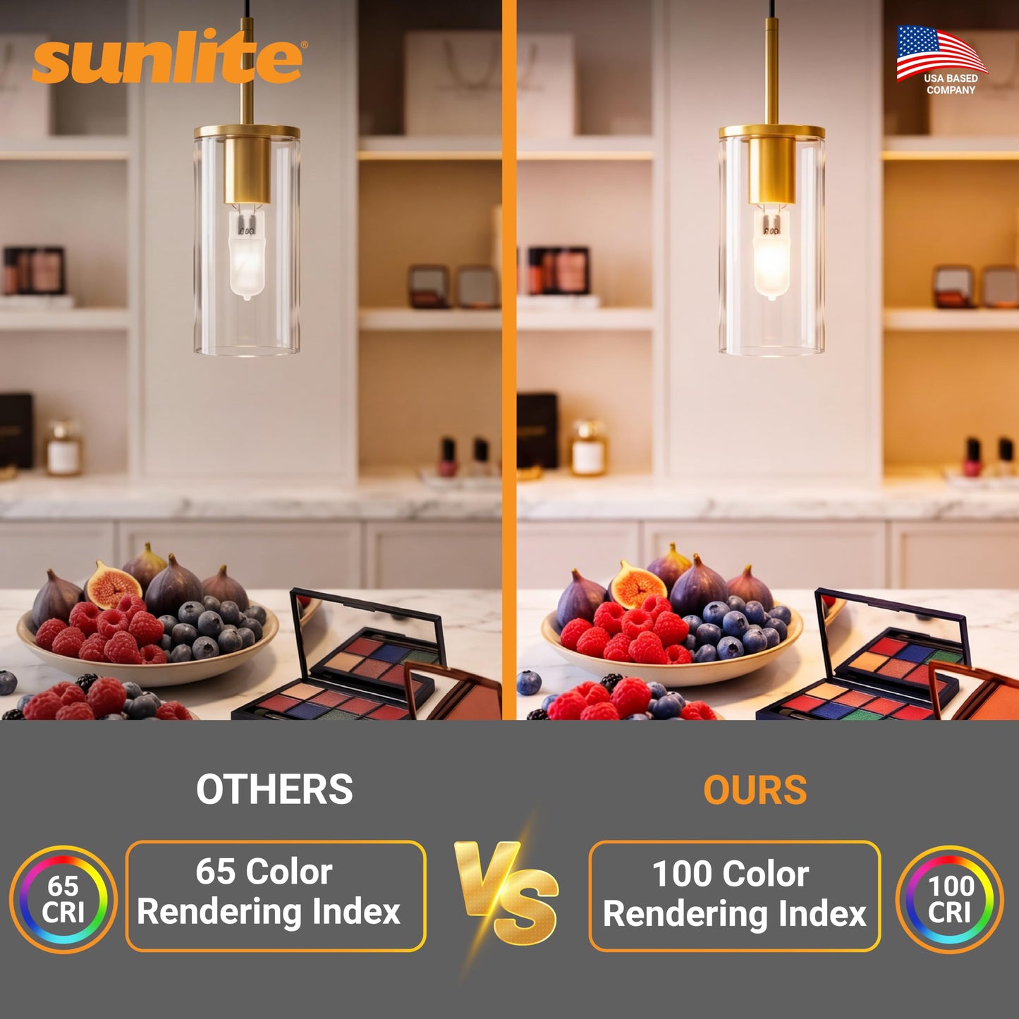 Sunlite Halogen Q50 T3.5 Single Ended Light Bulb, 50 Watts, 600 Lumens, 120 Volts, G9 Bi-Pin Wire Style Base, 100 CRI, Dimmable, Title-20 Compliant