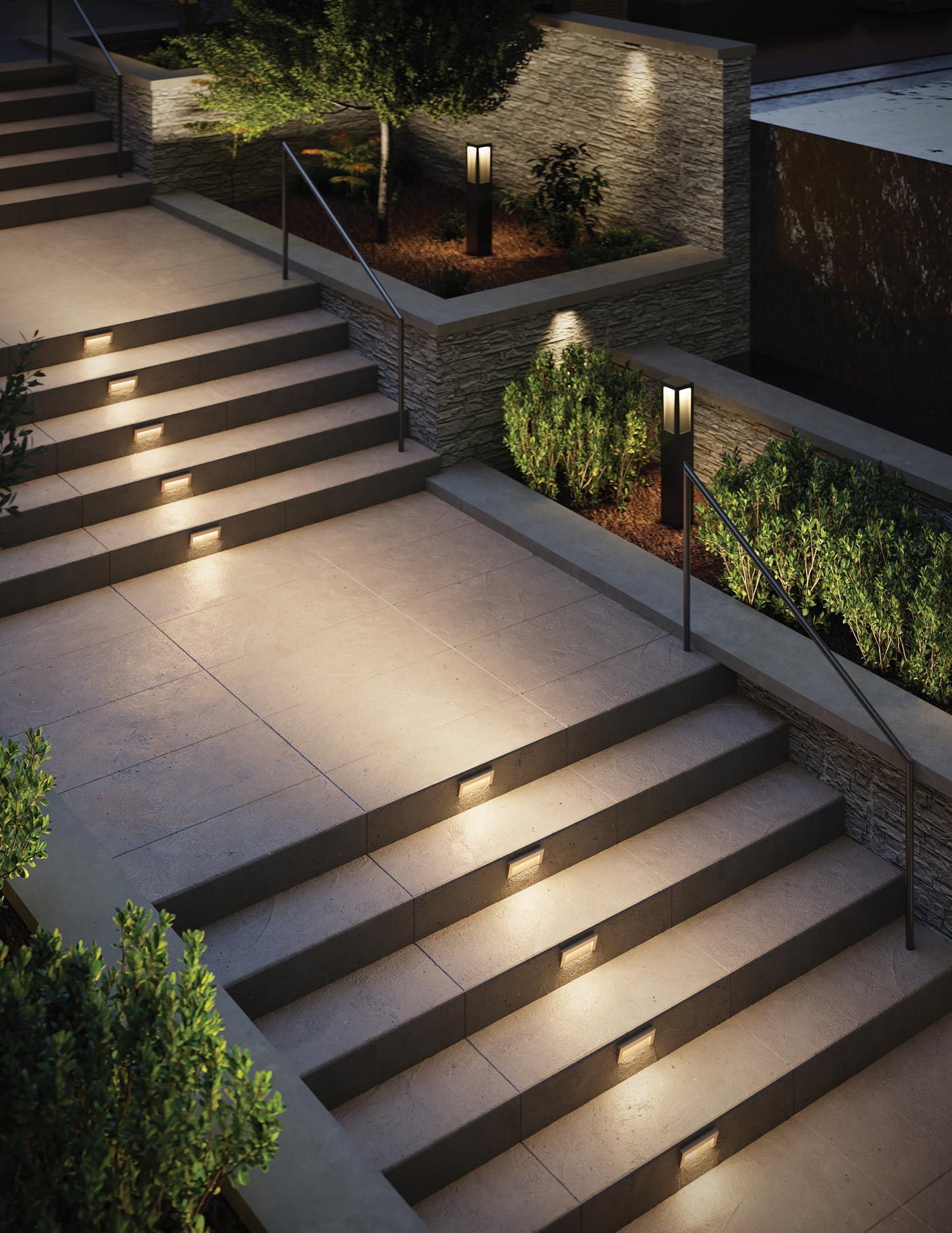 Hinkley Taper 1565BZ Wide Horizontal 12v Landscape Step Light, Aluminum, Low Voltage, Recessed Mount, Integrated LED, Safe for Wet Conditions, Bronze