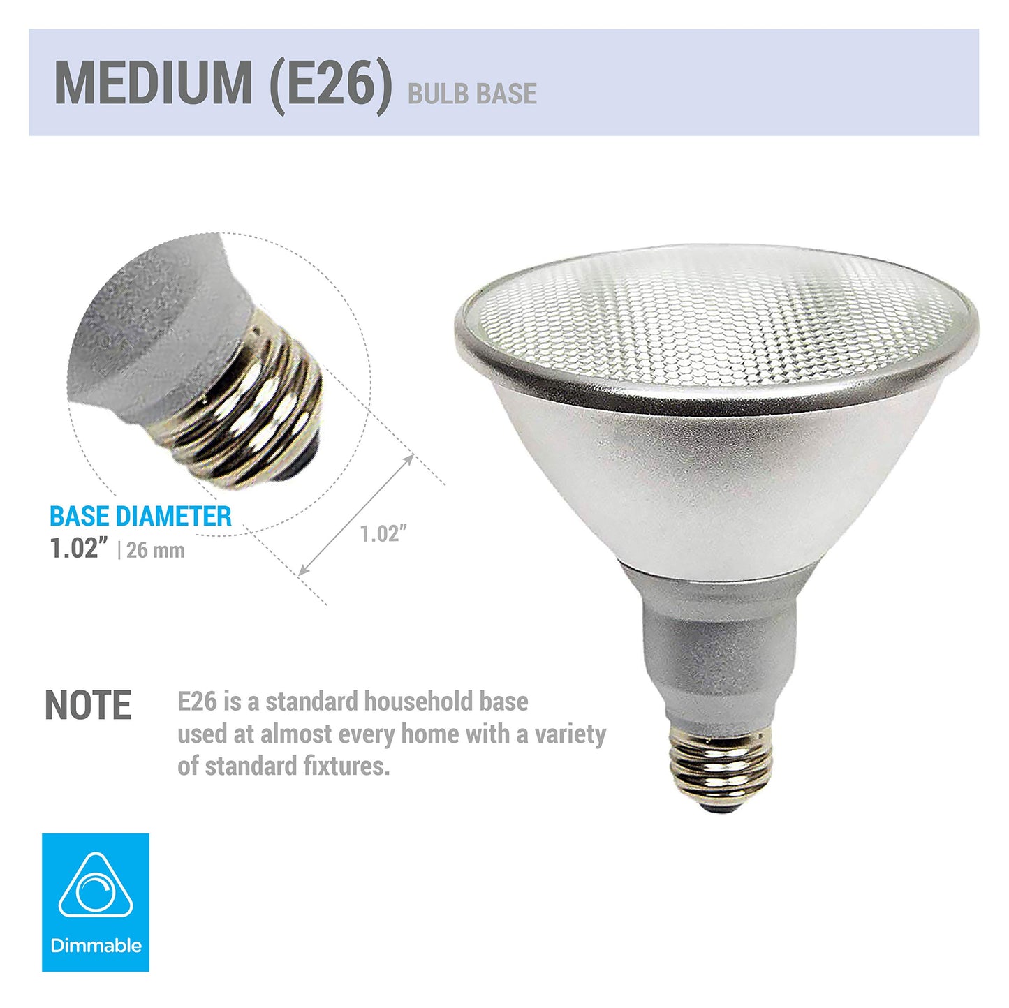 KOR K21471 PAR38 LED Flood Bulbs, 100W Equivalent, Dimmable, 3000K, 2 Pack