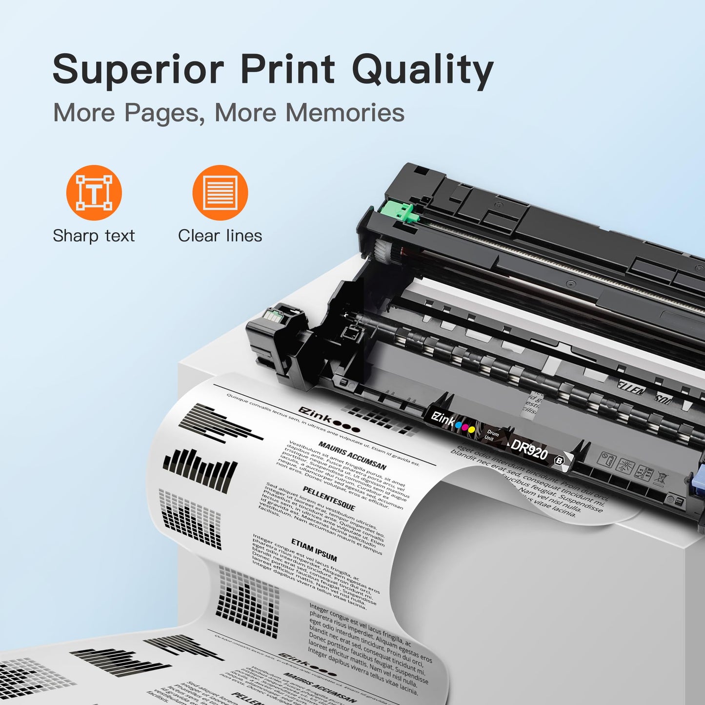 E-Z Ink DR920 Drum Unit for Brother DR 920 HL-L5210DN Printer High Yield