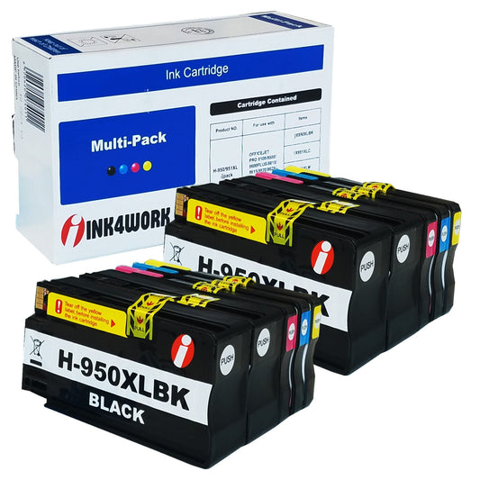 INK4WORK 10 Pack Compatible Ink Replacement for HP 950XL 951XL Ink Cartridge for use with OfficeJet 251dw, 276dw, 8100, 8600, 8610, 8615, 8620, 8625
