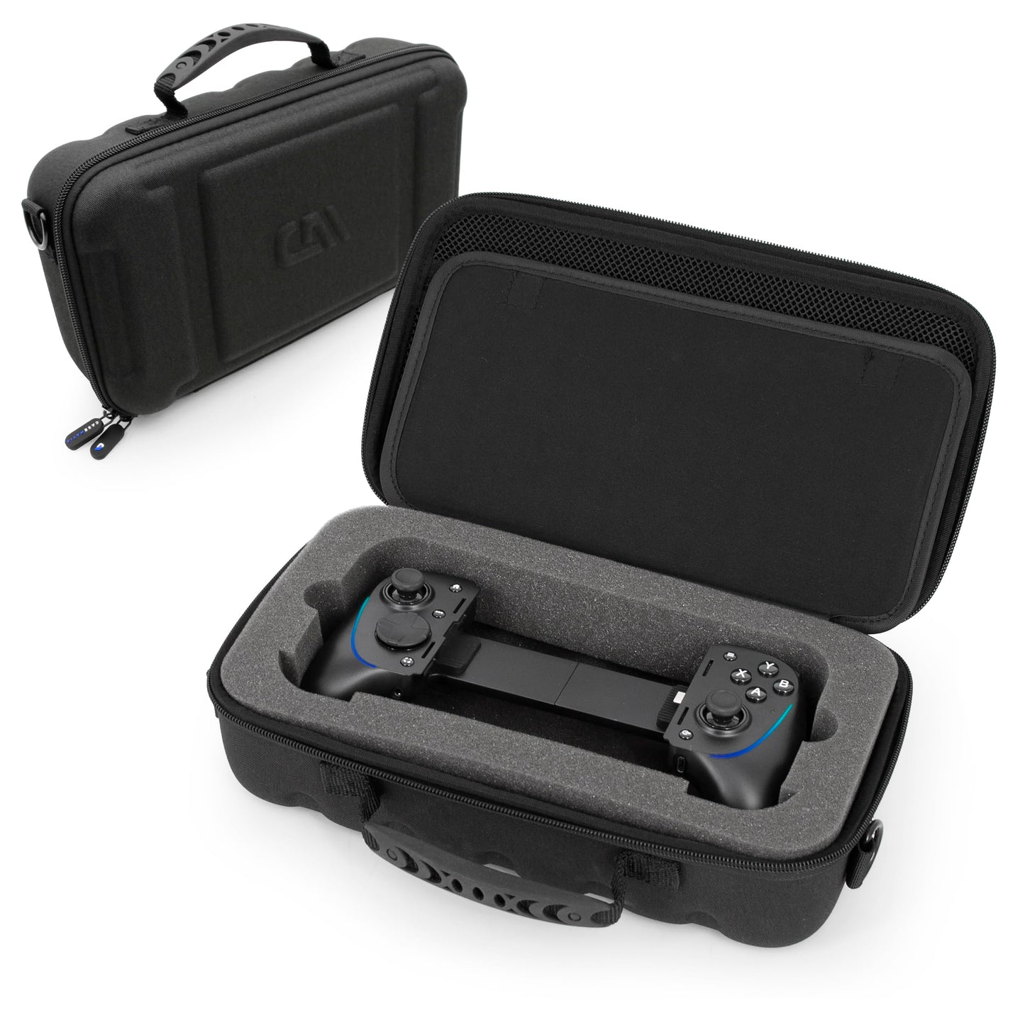 CASEMATIX Travel Case Fits Razer Kishi Ultra Gaming Controller and Mobile Gaming Phone Controller Accessories, Includes Shoulder Strap, Impact