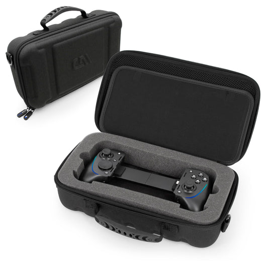 CASEMATIX Travel Case Fits Razer Kishi Ultra Gaming Controller and Mobile Gaming Phone Controller Accessories, Includes Shoulder Strap, Impact