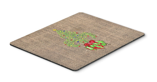 Caroline's Treasures 8745MP Christmas Tree Fleur de lis Mouse Pad, Hot Pad or Trivet for Home Office Gaming Working Computers Laptop Mouse