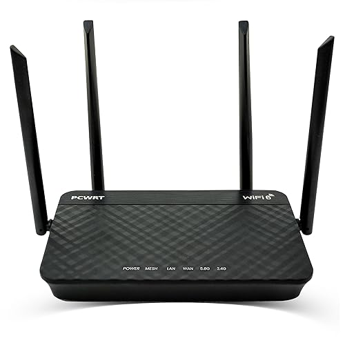 pcWRT PW-AX1800 WiFi 6 Router Long Range with VLAN Support, OpenVPN-Compatible for Services Like ExpressVPN, Dual-Band Router, VPN Client/Server