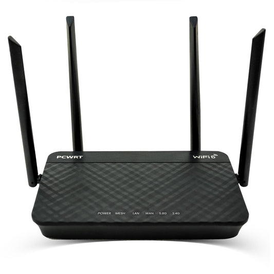 pcWRT PW-AX1800 WiFi 6 Router Long Range with VLAN Support, OpenVPN-Compatible for Services Like ExpressVPN, Dual-Band Router, VPN Client/Server