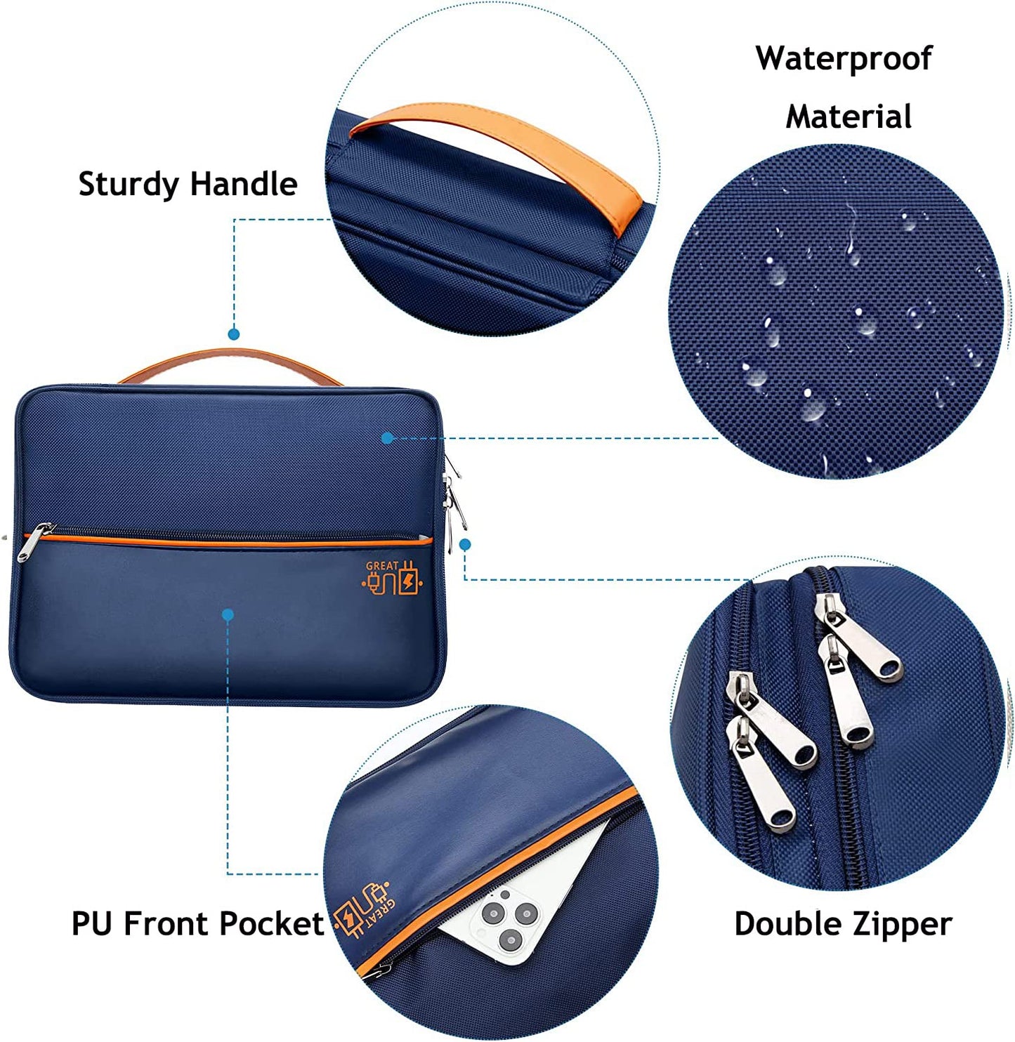 OliviaLiving Electronics Travel Organizer, Double Layer Cable Organizer Bag Waterproof Electronics Accessories Storage Bag for Charger, Phone, Power