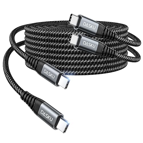 USB C Cable Fast Charging 60W, 2Pack 6FT USB C to C Cable, USB C Cord Upgraded Extra Durable Braided USBC to USBC Cable Compatible with iPhone 17 16