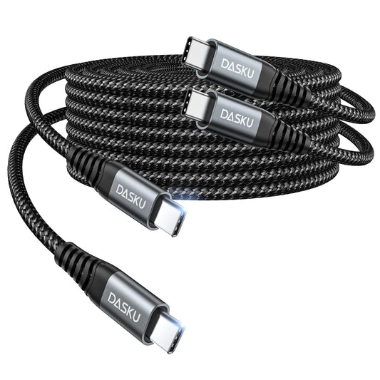 USB C Cable Fast Charging 60W, 2Pack 6FT USB C to C Cable, USB C Cord Upgraded Extra Durable Braided USBC to USBC Cable Compatible with iPhone 17 16