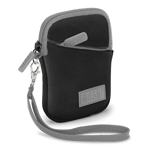 USA Gear Small Camera Case Compatible with Nikon Coolpix A10, S4300, S6900, W300, L22 & More - Digital Camera Sleeve Neoprene, Belt Loop, Wrist Strap