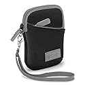USA GEAR Compact Camera Case - Water Resistant Digital Camera Small Bag w/Belt Loop, Wrist Strap, Pocket for SD Card, Charging Cable - Pouch