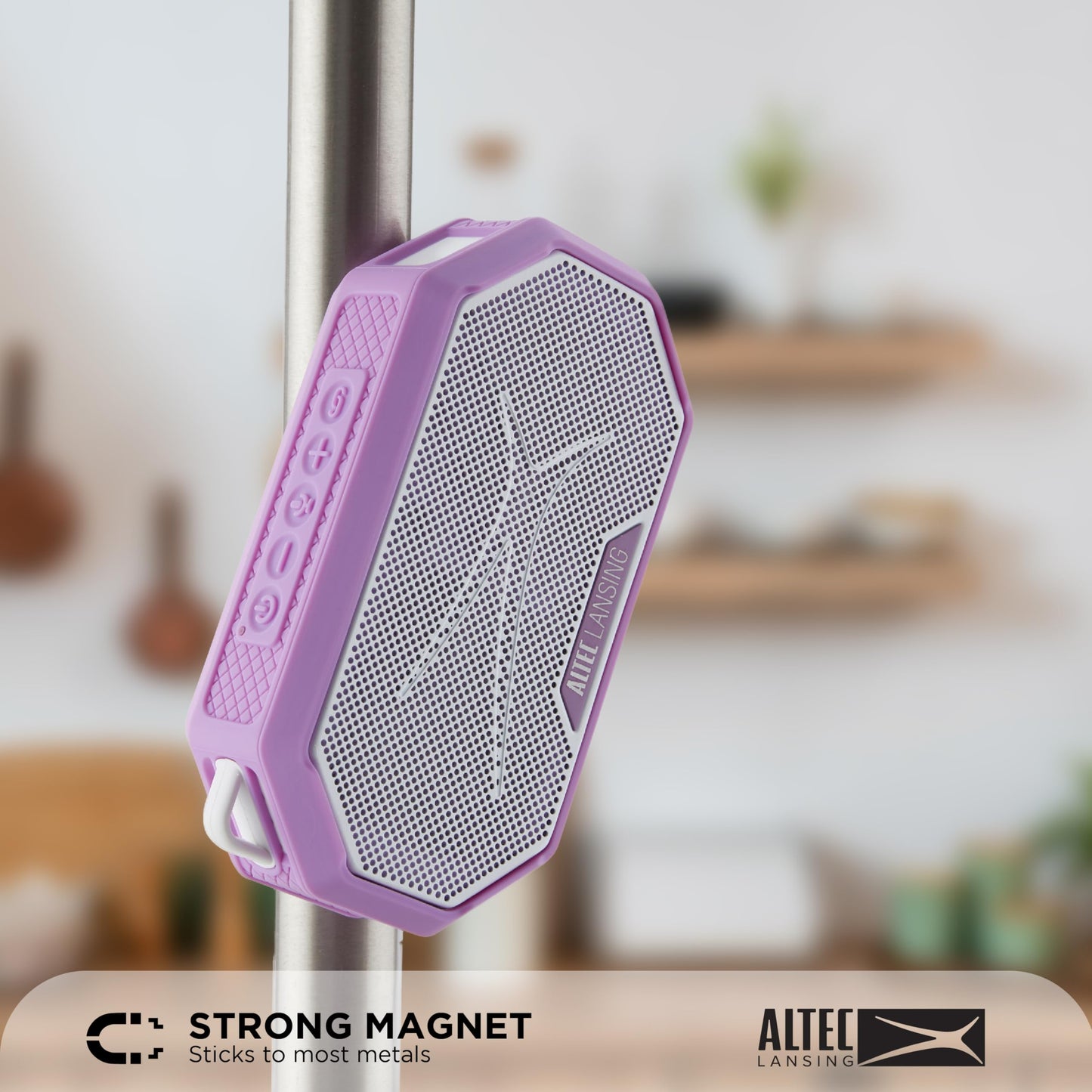Altec Lansing Portable Bluetooth Speaker HYDRAMINI 2.0, IP67 Waterproof, Portable Speaker, 12h Playtime, Wireless Pairing, USB-C Quick Charge