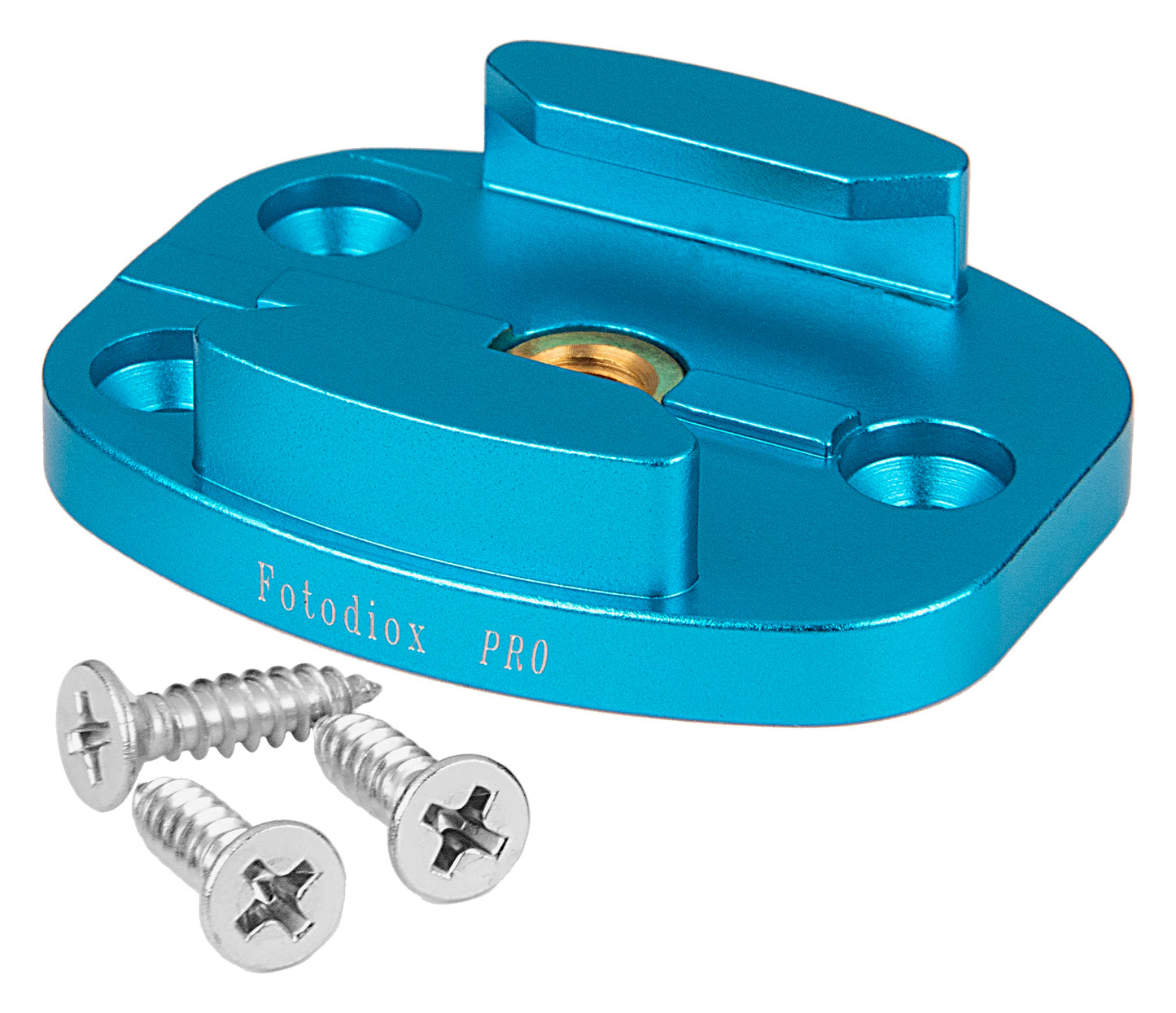 GoTough Blue QR Mount with Pilot Holes - All Metal, Versatile Quick Release Plate with 1/4”-20 Tripod Screw and Pilot Holders Compatible with GoPro