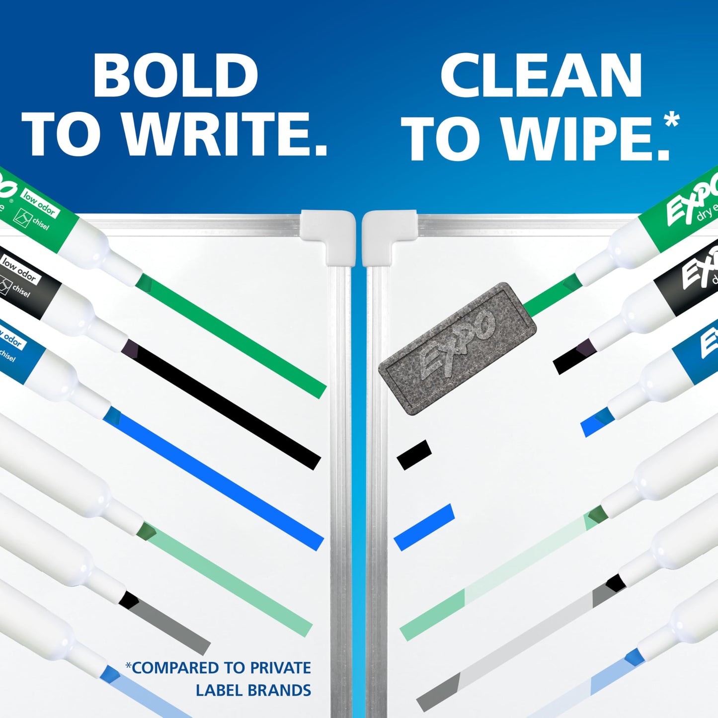 EXPO Dry Erase Markers, Low Odor Ink, Black, Chisel Tip, 4 Count - Whiteboard, Calendar, Organization, Essential Supplies for Office, School