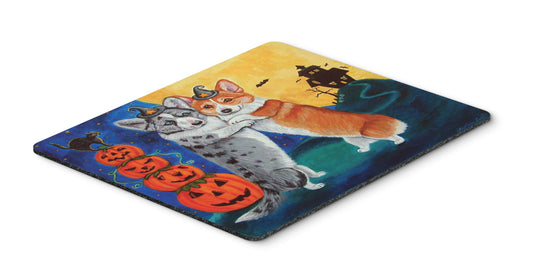 Caroline's Treasures 7413MP Corgi Halloween Scare Mouse Pad, Hot Pad or Trivet for Home Office Gaming Working Computers Laptop Mouse Mat,Washable