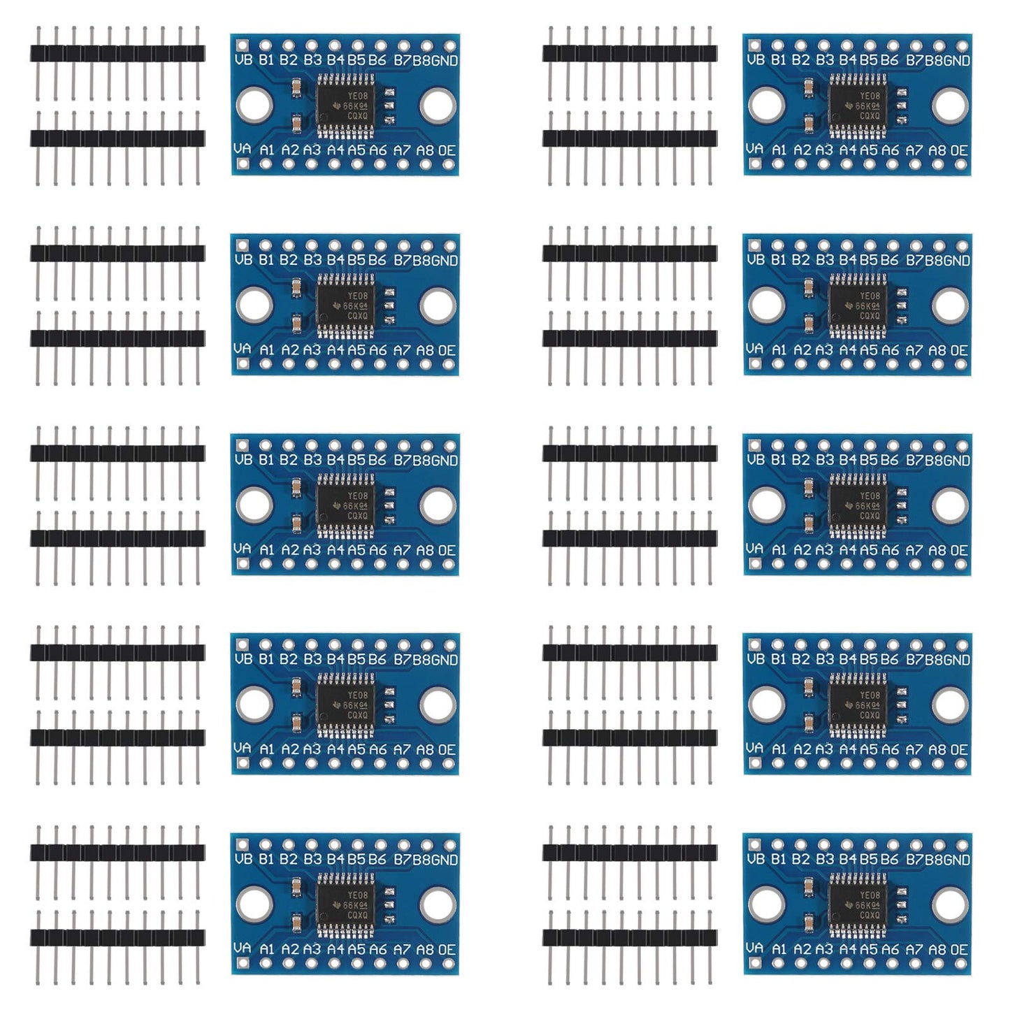 Dorhea 10PCS TXS0108E 8 Channel Level Conversion Module High Speed Full Duplex 8 Way Bi-Directional Converter 8-Bit Logic Level Module Shifter 3.3V…