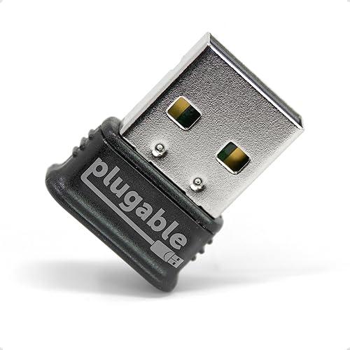 Plugable USB Bluetooth 4.0 Low Energy Micro Adapter (Compatible with Windows 11, 10, 8.x, 7, Classic Bluetooth, Gamepad, and Stereo Headset