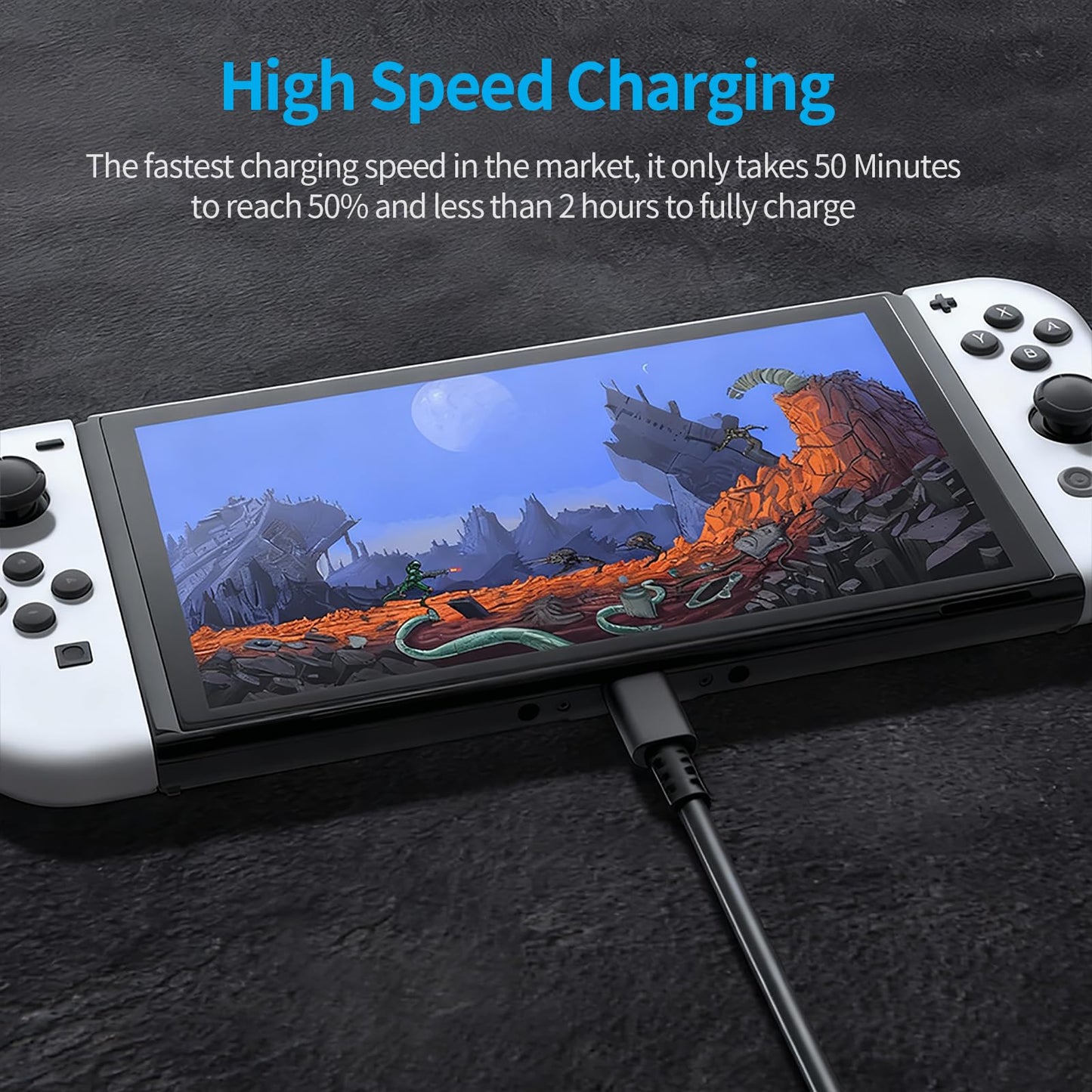Switch Charger - Charge in Full Less Than 2H - 15V 2.6A USB C Power Adapter Fast Charging with Upgraded IC Module, 5FT Cable Cord - Compatible…