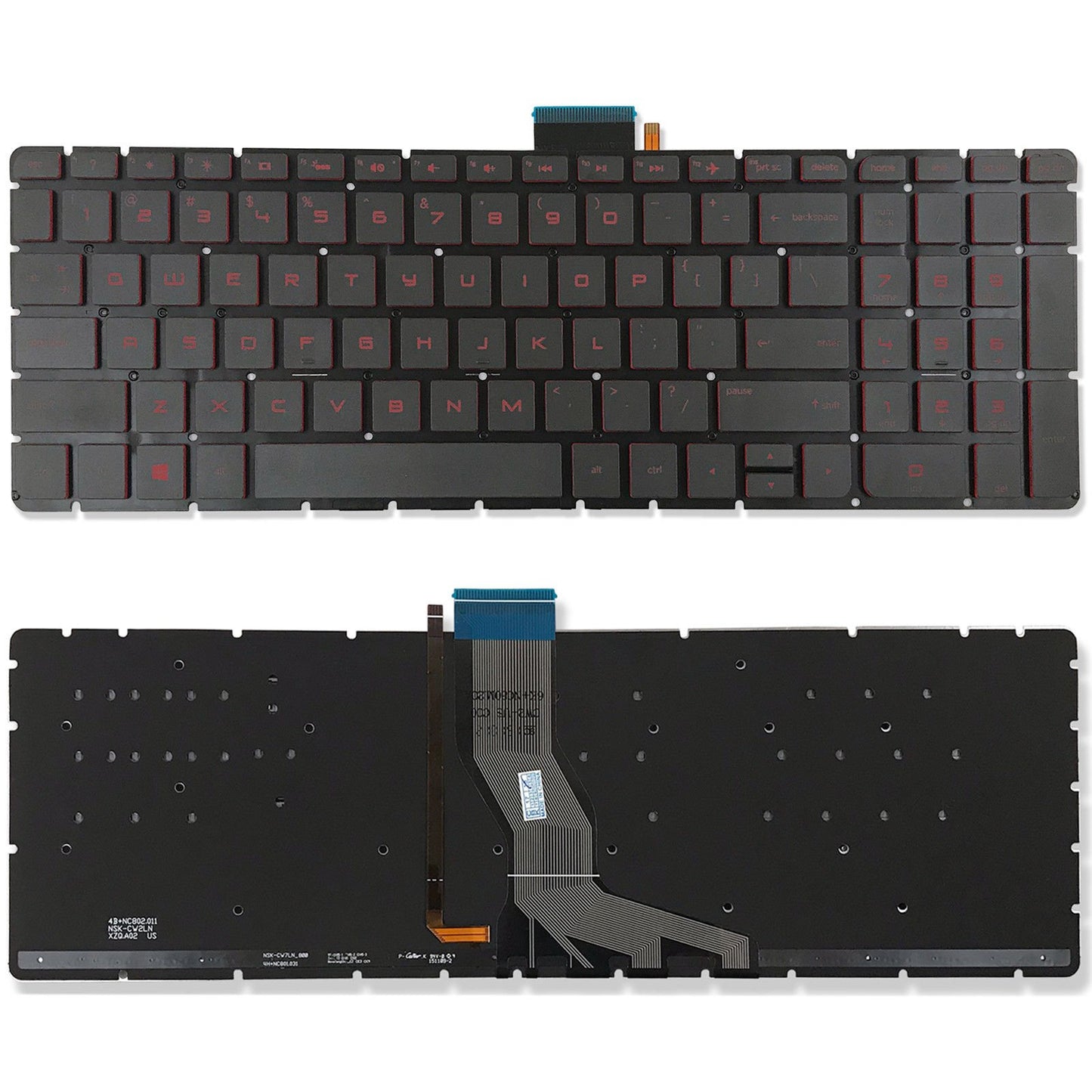New US Red Font Backlit English Laptop Keyboard Replacement for HP Star Wars Special Edition 15-AN044NR 15-AN050CA 15-AN050NR 15-AN051DX 15-AN058CA