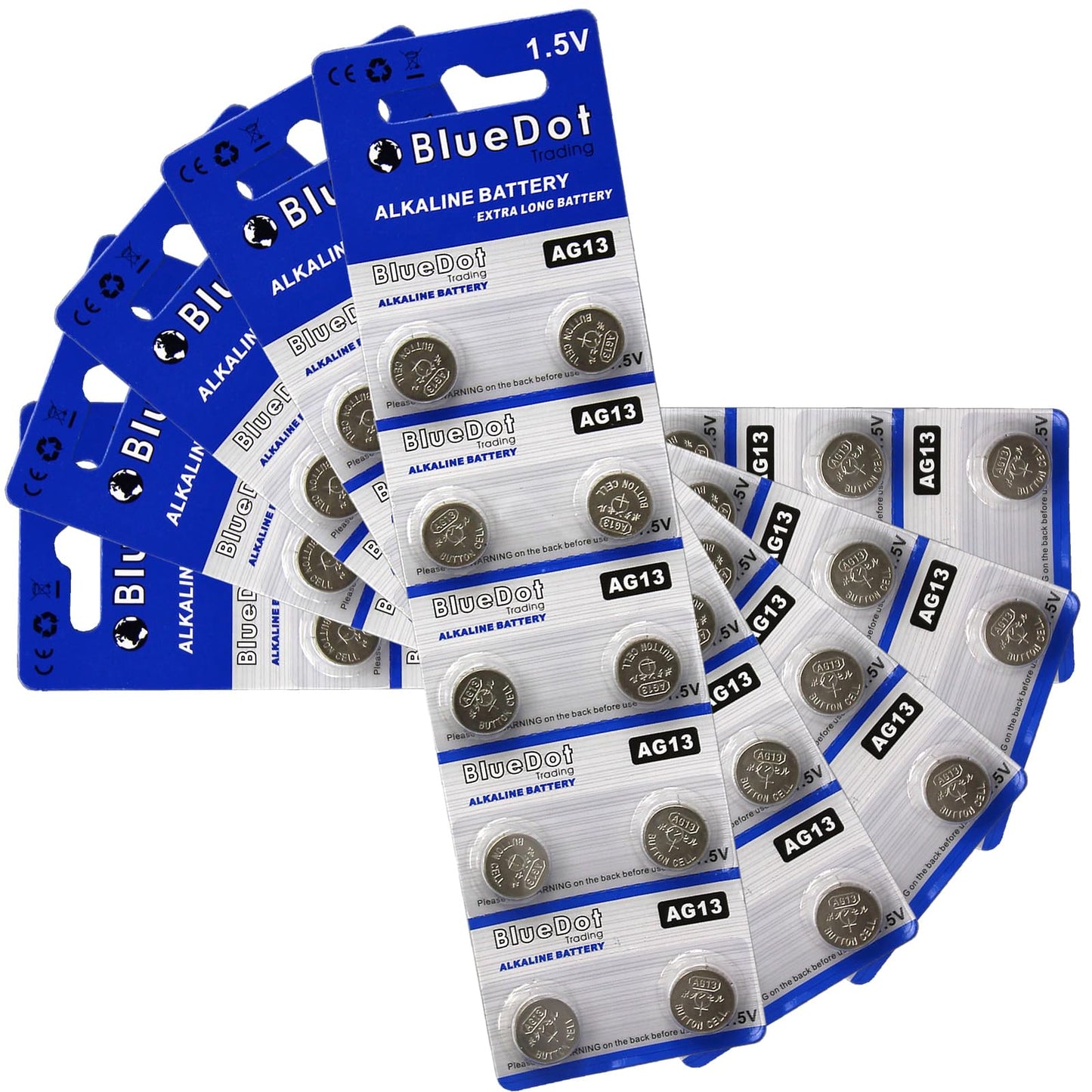 BlueDot Trading AG13 LR44 LR1154 SR44 A76 357A 303 357 LR44 Alkaline Button Coin Cell 1.5v Battery for Watches, calculators, and Toys, Quantity 10…