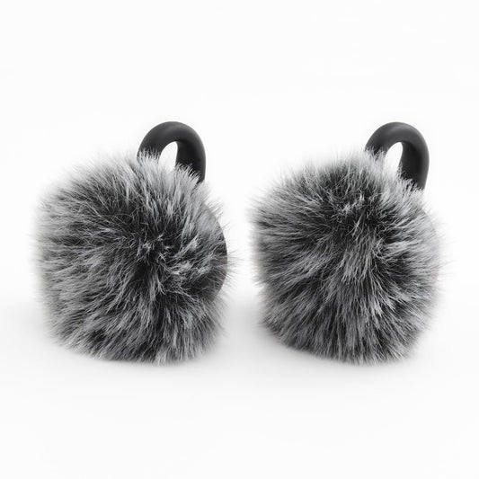 JCMOYUTY Windscreen for Hollyland M2S Wireless Microphone Deadcat Furry Cover, 2 Pack Grey Pop Filter Accessory