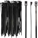 Harrier Hardware 250-Count Reusable 8-inch UV Resistant Nylon Cable Zip Ties, Black