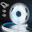 MIWISE COB LED Strip Light,24V Daylight White 6000K LED Strip Lights,32.8ft UL-Listed Super Bright Flexible LED Strip,High Density Cuttable