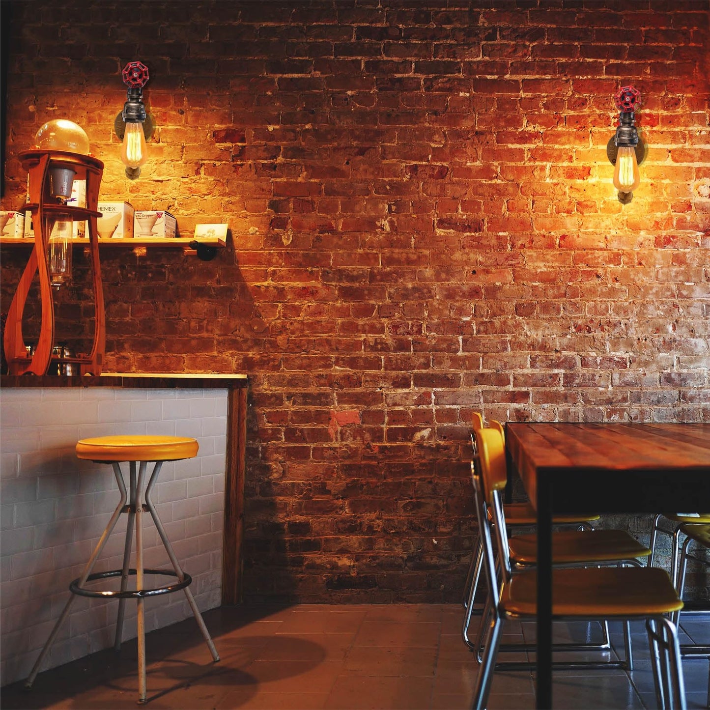 XEYOU Retro Wall lamp Vintage Industrial Steampunk Wall Sconce with Switch Metal Water Pipe Wall Mounted Light Fixture E26 Edison Bulb for Cafe Bar