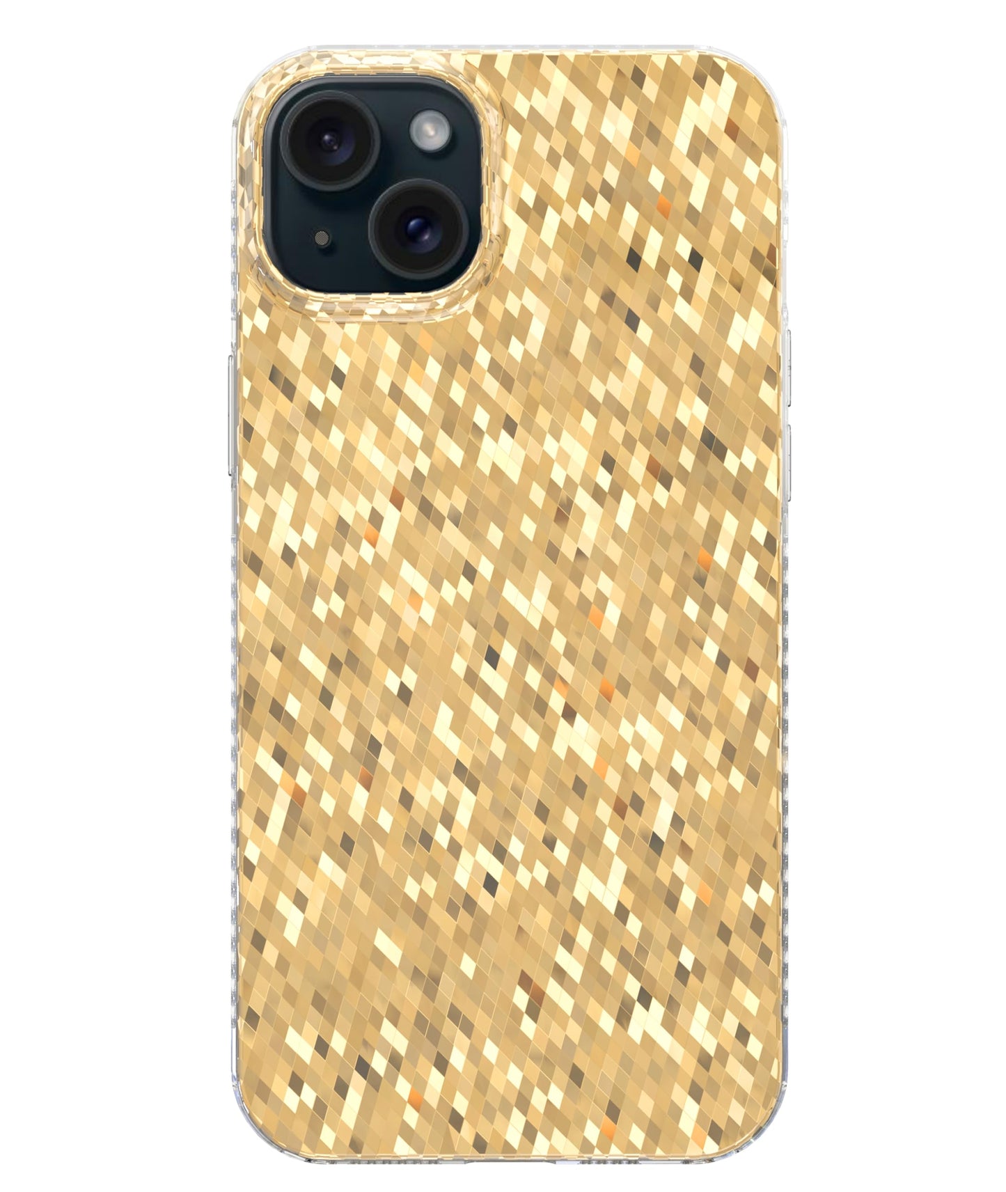 LONLI Hue - for iPhone 15 Case - Pink with Glitter Stars [10FT Drop Protection] - Shockproof Cover with Color Changing Effect | Cute and Unique