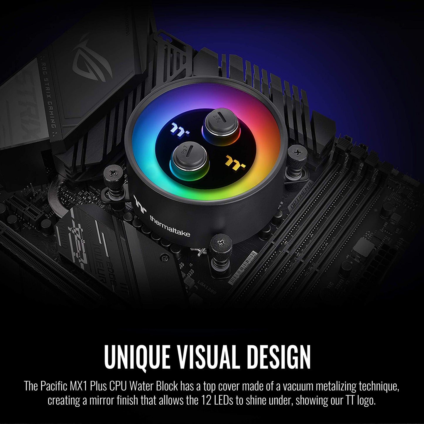 Thermaltake Pacific MX1 Plus 16.8 Million RBG Color Software Enabled (TT RGB Plus/Alexa/Razer Chroma) AMD/Intel (LGA 1200) Built-in Temp Sensor CPU