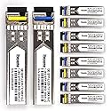 5 Pairs 1.25G BIDI SFP Network Transceiver Module, 1.25 Gigabit Single Mode, LX SM 1310nm 1550nm 20km, Single Fiber Interface for Router, Network