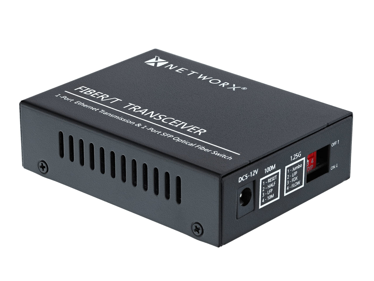 Networx® Gigabit Ethernet Fiber Media Converter - UTP to 1000Base-LX - LC Sing...