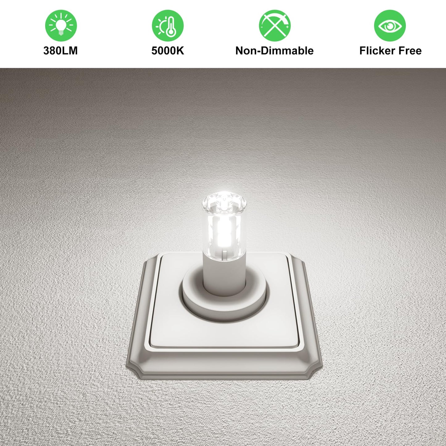 KAPATA G4 LED Bulbs Daylight White 5000K 3W 12V JC Bi-Pin Light Bulbs LED G4 20W-30W T3 Halogen Bulb Replacement Landscape Bulbs, 6 - Pack