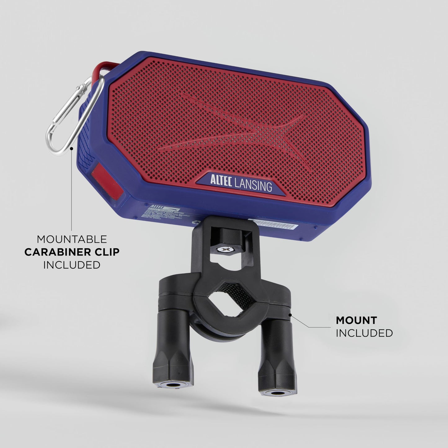 Altec Lansing x New York Giants - Portable Bluetooth Speaker HYDRAMINI 2.0, IP67 Waterproof, 8W Output, 12h Playtime, USB-C Quick Charge, Voice