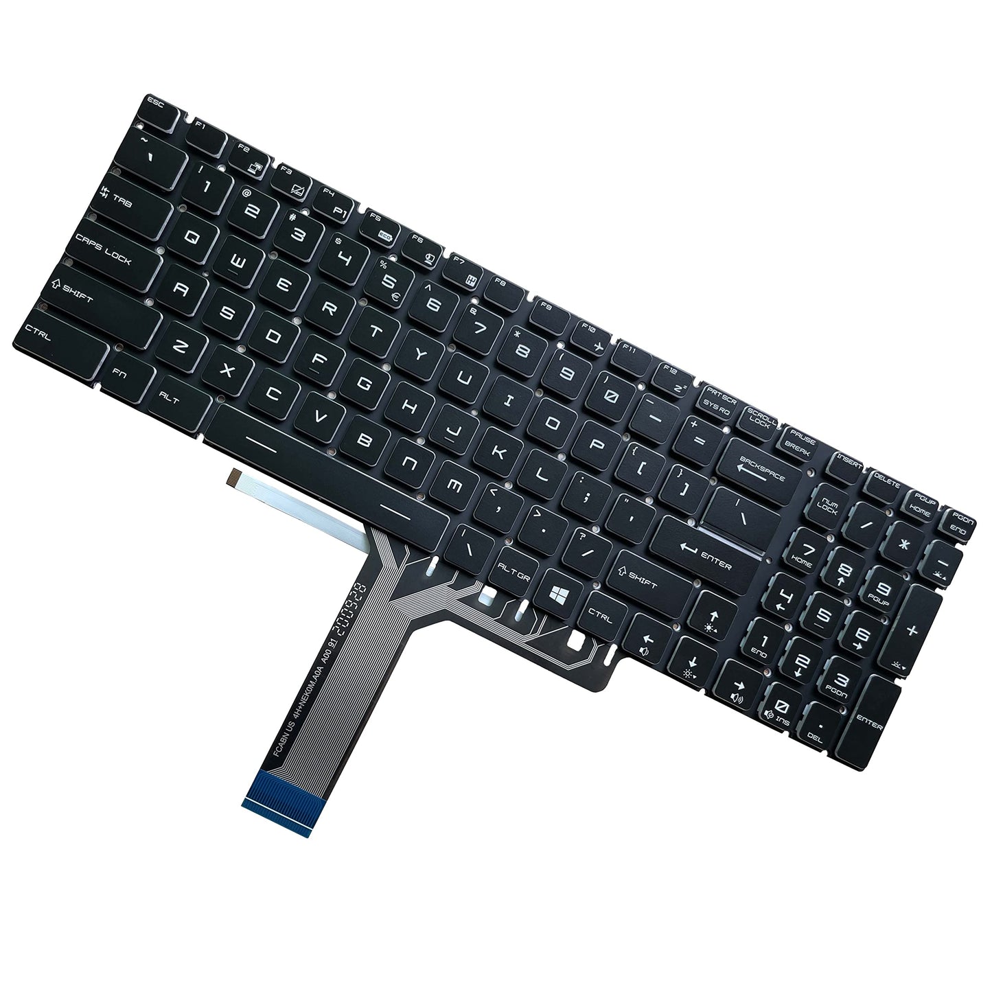 New Laptop Keyboard for MSI GE62 GS60 GS70 GS72 GE72 GT72 MS-1772 MS-16u6 Part Number V143422AK1 19000184 Black Frameless with Backlight US Layout