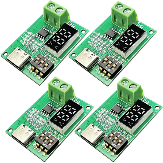 innomaker 4Pcs Type-C QC AFC PD2.0 PD3.0 to DC Fast Charge Decoy Trigger Polling Detector USB-PD Notebook Power Supply Change Board with LED Support…