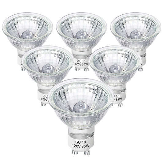 Figame GU10 35W Halogen MR16 6-Pk 2700K Balanced Bright