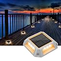 VOLISUN Solar Driveway Lights Dock Deck Light 8-Pack,2 Colors in 1,Solar Powered 1200mAh Battery,Waterproof Outdoor Warning Step Light for Driveway (2