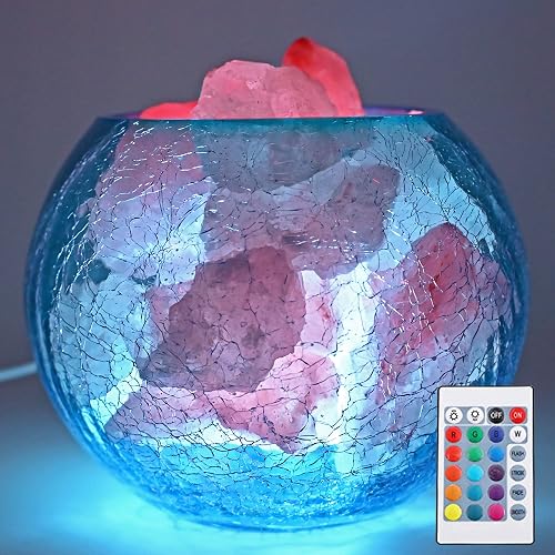 V.C.Formark USB Himalayan Salt Lamp with Remote Control, 16 Colors Lighting & 4 Color Changing Mode Salt Rock Lamp, Used for Holiday Gift, Home Deco