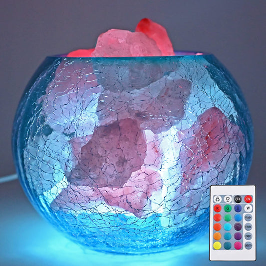 V.C.Formark USB Himalayan Salt Lamp with Remote Control, 16 Colors Lighting & 4 Color Changing Mode Salt Rock Lamp, Used for Holiday Gift, Home Deco