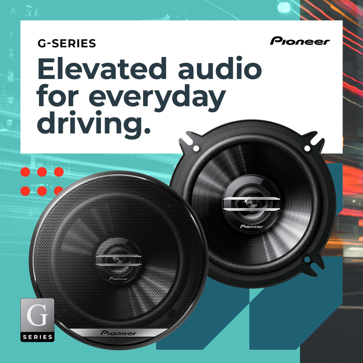 Pioneer G-Series TS-G1620F 6.5" 2-Way Coaxial Car Speakers 300W Max