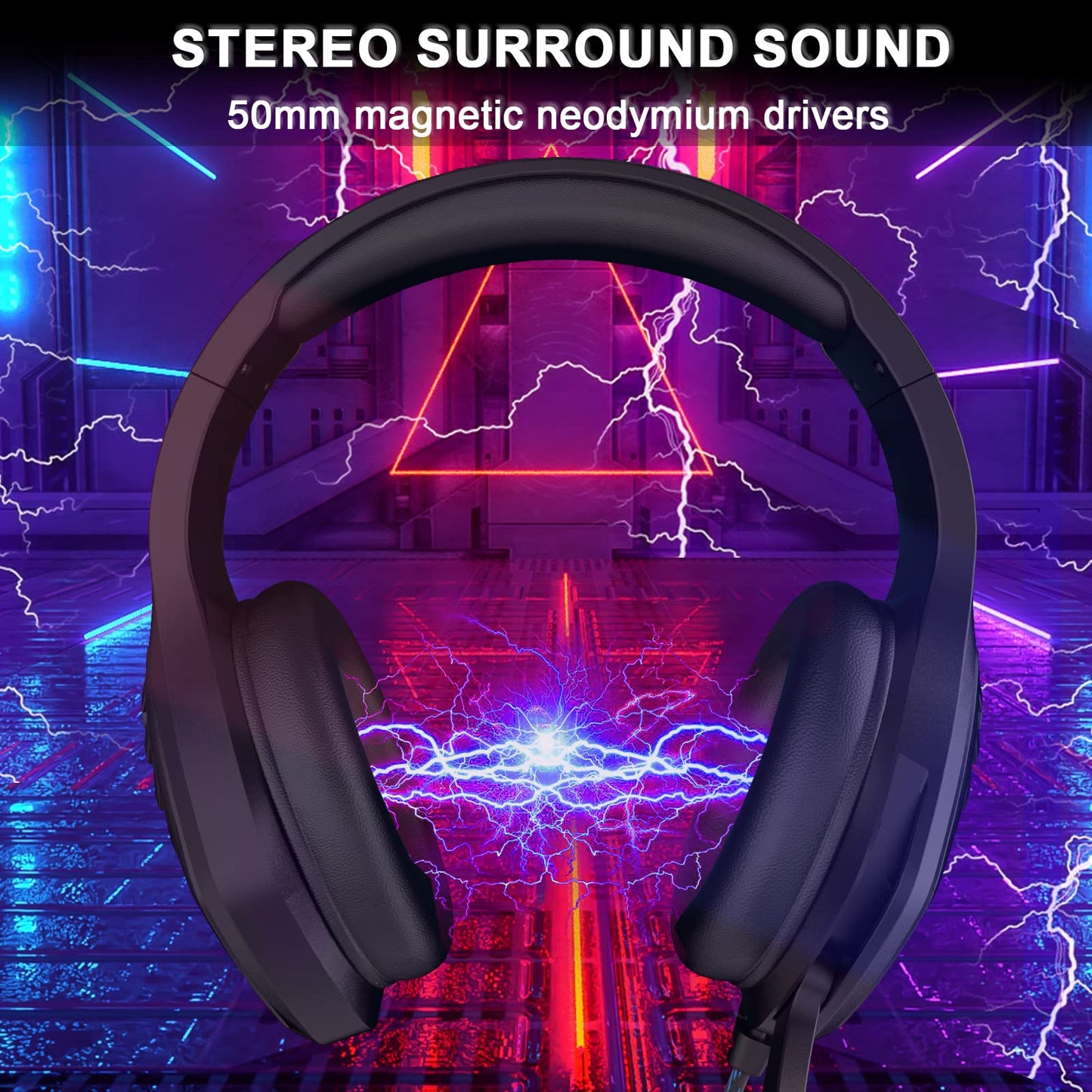targeal Gaming Headset with Microphone - for PC, PS4, PS5, Xbox One, Xbox Series X|S - 3.5mm Jack Gamer Headphone with Noise Canceling Mic