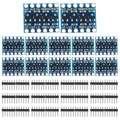 HUAREW IIC I2C Logic Level Converter Bi-Directional Module with 4 Way Channels 5V to 3V Shifter Compatible with Arduino(12 pcs)