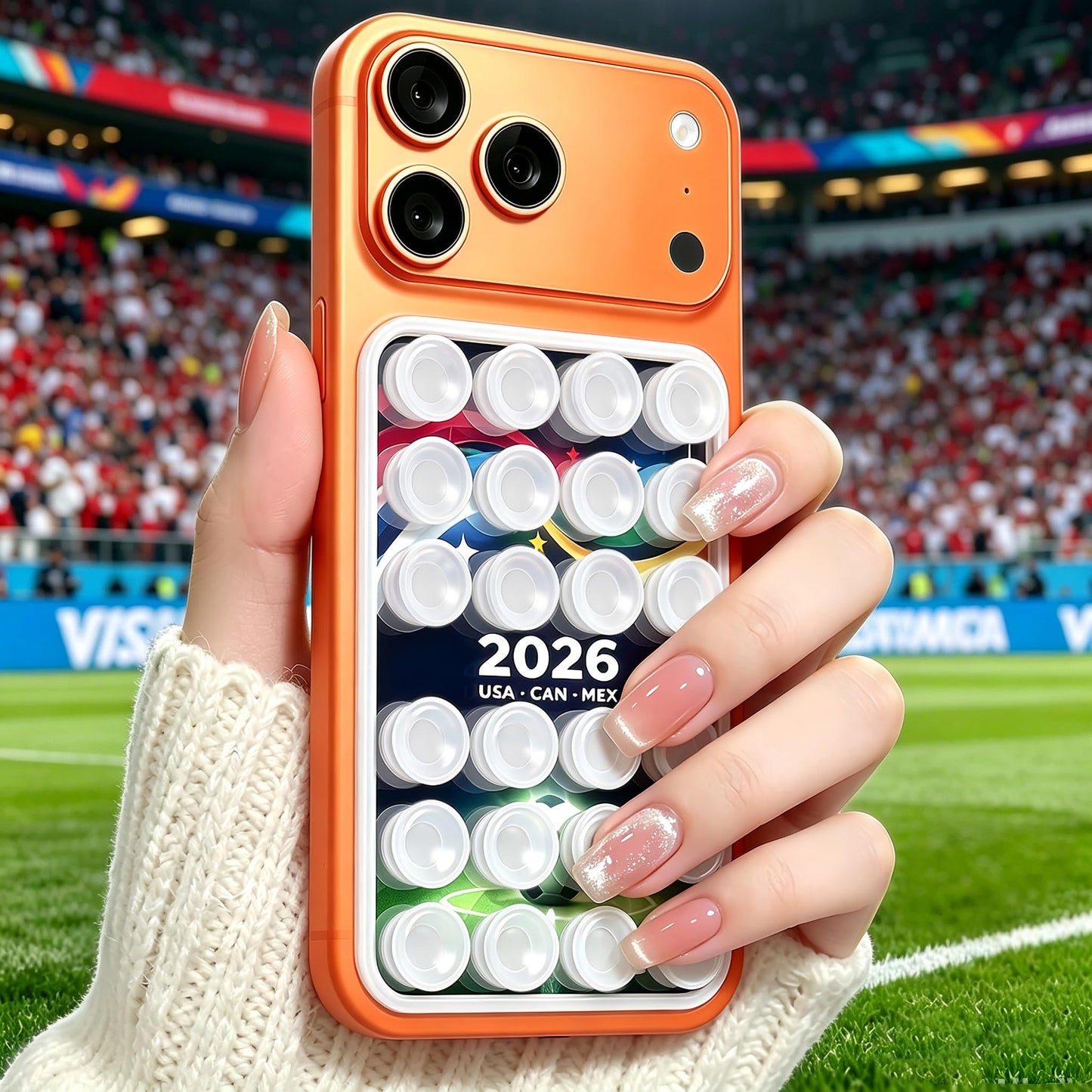 2026 World Cup Gift for Him/Her - Anteel OG Silicone Suction Cup Phone Adhesive Mount - Hands-Free Sticky Phone Holder - Strong Suction Grip