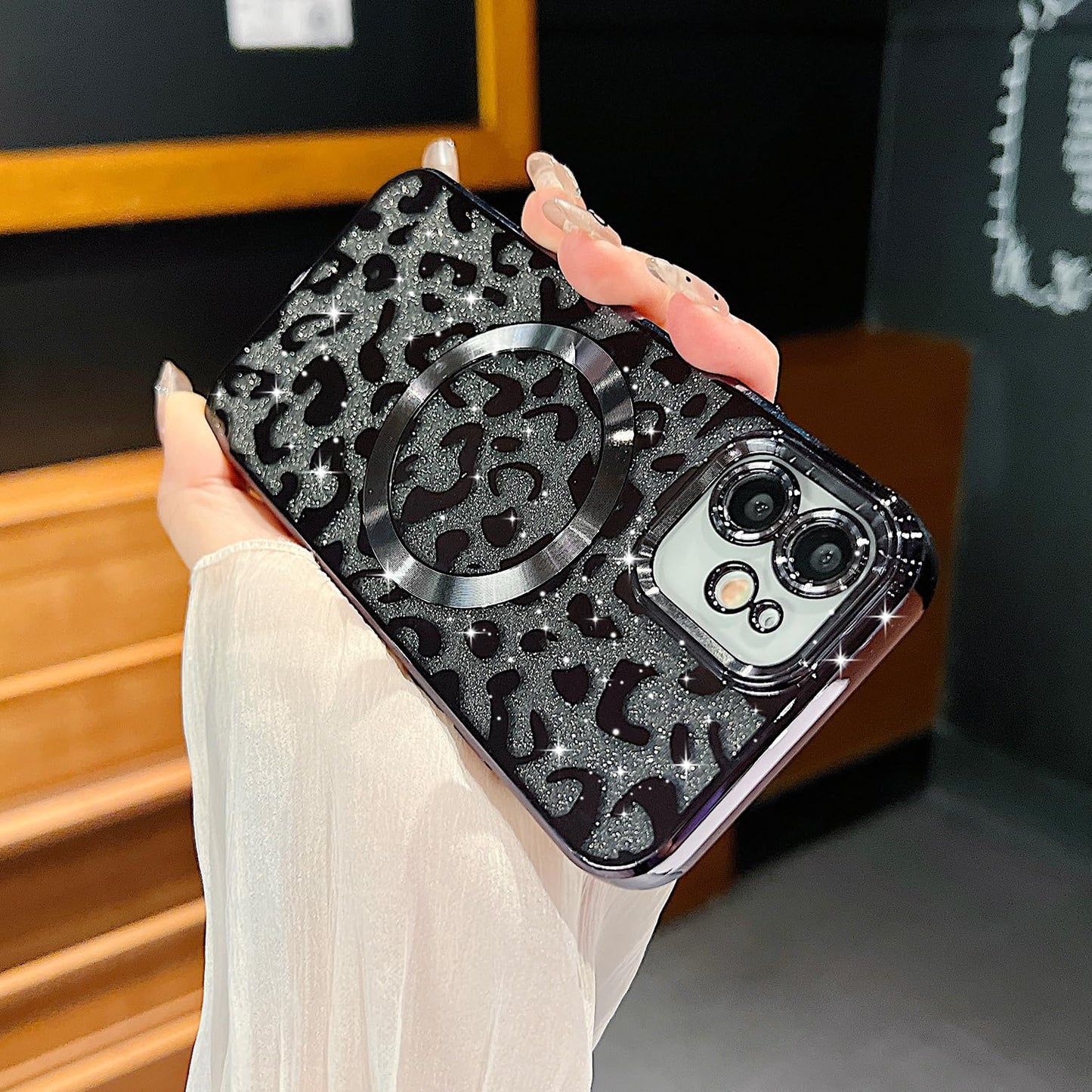 ZONRW for iPhone 11 Pro Max Case Magnetic,Leopard Cheetah Pattern, Purple
