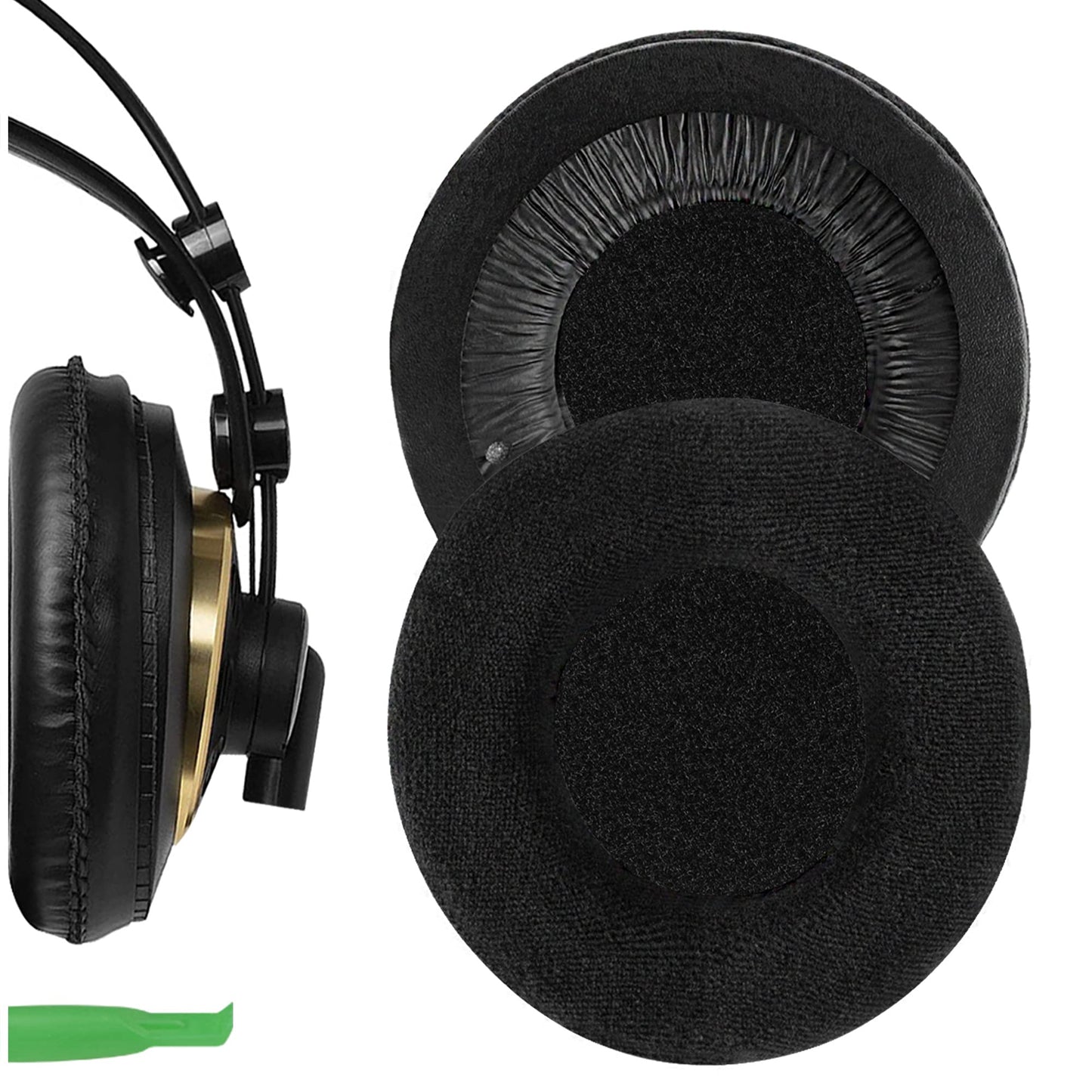 Geekria Comfort Velour Replacement Ear Pads for AKG K240/ K240S/ K240MKII/ K241/ K270/ K271/ K271S/ K272/ K52/ K72/ K92/ K242/ K340/ K550/ K551