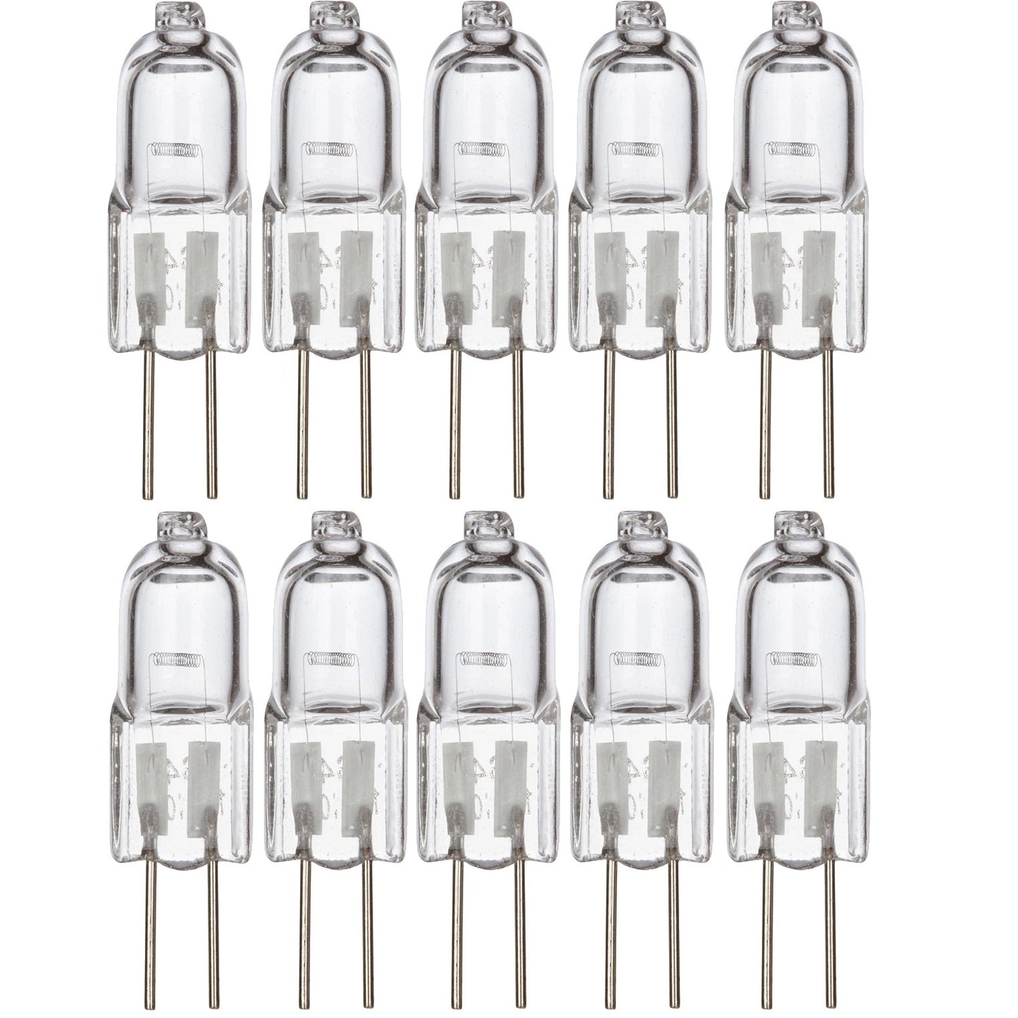 Simba Lighting Halogen G4 T3 10W 120lm Bi-Pin Bulbs 12V JC, 2700K, 10 Pack